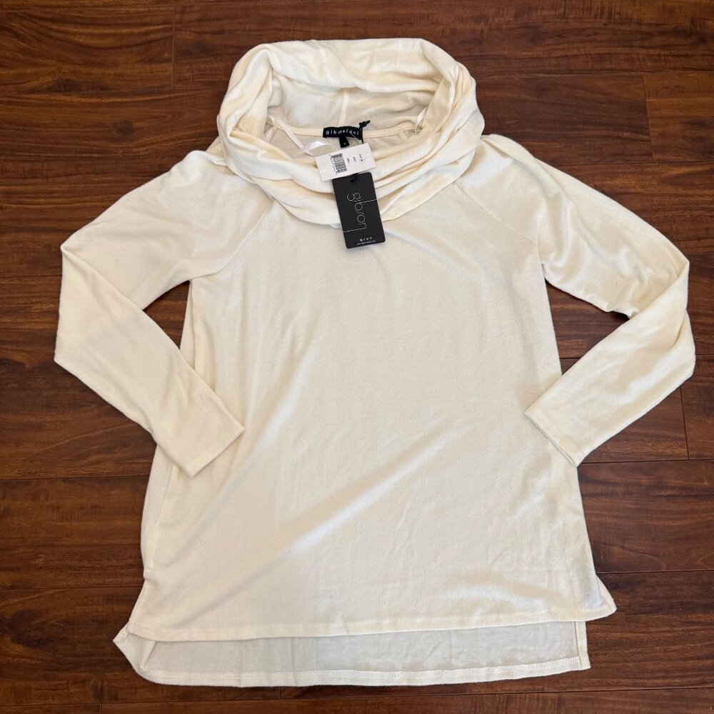 Gibson Look Women's Convertible Neckline Tunic Sweater Size S‎ Cowl Neck Soft